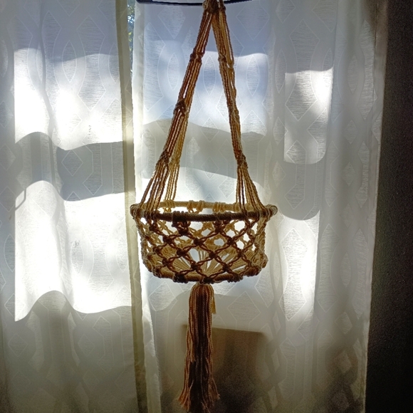 Fab Habitat Hanging Macrame Boho Basket - Picture 5 of 8